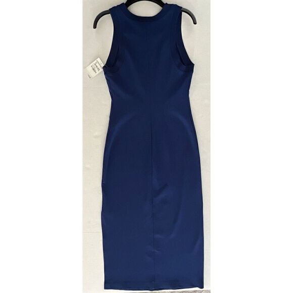 Nordstrom Signature Sz XXS/XS Navy Midi Dress Sodolite Blue $180 - Picture 11 of 11